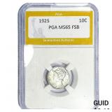 1925 Mercury Silver Dime PGA MS65 FB