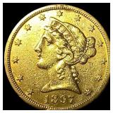 1897-S Liberty Head Gold $5 Half Eagle CLOSELY UNC