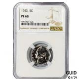 1953 Jefferson Nickel NGC PF68