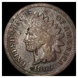 1869 Indian Head Cent LIGHTLY CIRCULATED