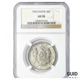 1920 Maine Half Dollar NGC AU58