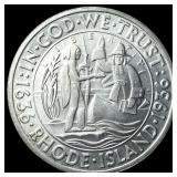 1936 Silver Rhode Island Half Dollar GEM BU