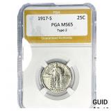 1917-S Standing Liberty Quarter PGA MS65 Type 2