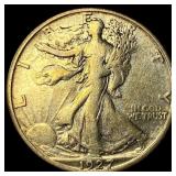 1927-S Silver Walking Liberty Half Dollar NEARLY U