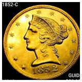 1852-C $5 Gold Half Eagle UNCIRCULATED