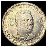 1946 Silver Half Dollar Booker T. Washington UNCIR