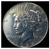 1928 Silver Peace Dollar CHOICE AU