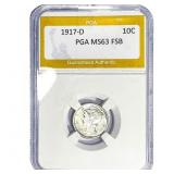 1917-D Mercury Silver Dime PGA MS63 FSB