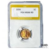 1934 Wheat Cent PGA MS66 RD
