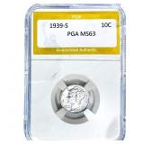 1939-S Mercury Silver Dime PGA MS63