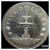 1976 Barbados Silver 5 Dollars Proof