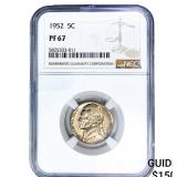 1952 Jefferson Nickel NGC PF67