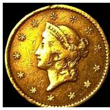 1849 Gold $1 Liberty Head CLOSELY UNCIRCULATED