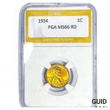 1934 Wheat Cent PGA MS66 RD
