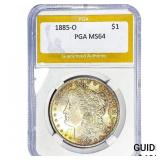 1885-O Morgan Silver Dollar PGA MS64