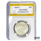 1954-S Washington Carver Half Dollar PGA MS66