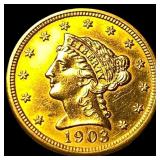 1903 Liberty Head Gold Quarter Eagle $2.50 CLOSELY