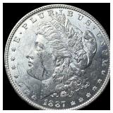 1887 PL Morgan Silver Dollar GEM BU