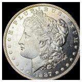 1887 PL Morgan Silver Dollar GEM BU