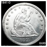 1841-O Seated Liberty Quarter CHOICE BU