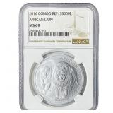 2016 African Lion 1oz NGC MS69
