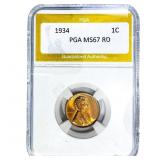 1934 Wheat Cent PGA MS67 RD