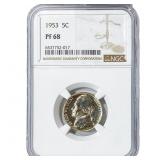 1953 Jefferson Nickel NGC PF68