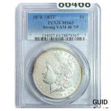 1878 7/8TF Morgan Silver Dollar PCGS MS63 Strong V