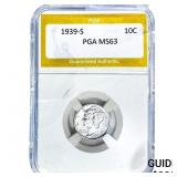 1939-S Mercury Silver Dime PGA MS63