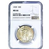 1939 Walking Liberty Half Dollar NGC MS66