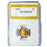 1934 Wheat Cent PGA MS66 RD