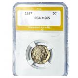 1937 Buffalo Nickel PGA MS65