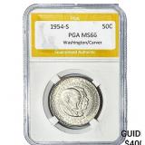 1954-S Washington Carver Half Dollar PGA MS66
