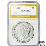 1890 Morgan Silver Dollar PGA MS63