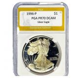 1996-P Silver Eagle PGA PR70 DCAM