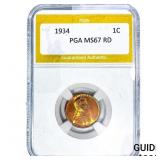 1934 Wheat Cent PGA MS67 RD