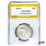 1954-S Washington Carver Half Dollar PGA MS66