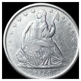1840-O Silver Half Dollar CLOSELY UNCIRCULATED
