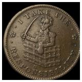 1837 Hard Times Token "I Take the Responsibility"