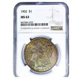 1902 Morgan Silver Dollar NGC MS63