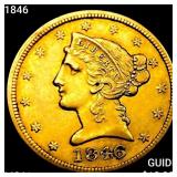 1846 $5 Gold Half Eagle UNCIRCULATED