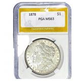 1878 Morgan Silver Dollar PGA MS63