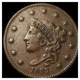 1837 Coronet Head Large Cent NEARLY UNCIRCULATED
