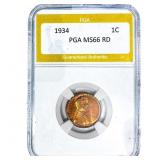 1934 Wheat Cent PGA MS66 RD