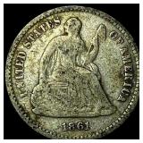 1861 Silver Half Dime NICELY CIRCULATED