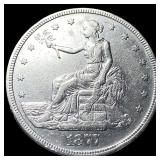 1877-S Silver Trade Dollar CHOICE AU