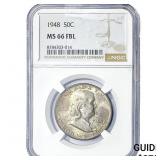 1948 Franklin Half Dollar NGC MS66 FBL