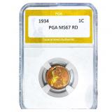 1934 Wheat Cent PGA MS67 RD