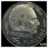 1969 Czechoslovakia Silver 25 Korun Proof