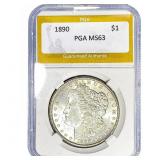 1890 Morgan Silver Dollar PGA MS63